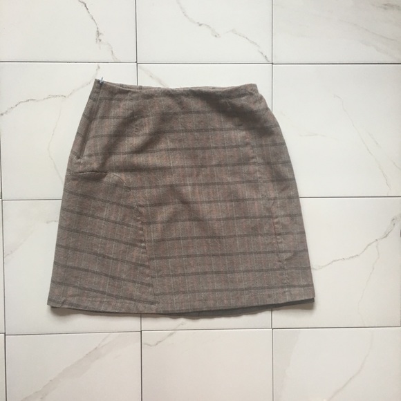 VTG Harve Benard Haltzman Brown Wool Mini Skirt - Picture 4 of 7